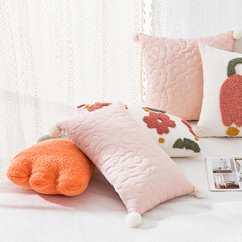 Pink Floral Pillow Covers