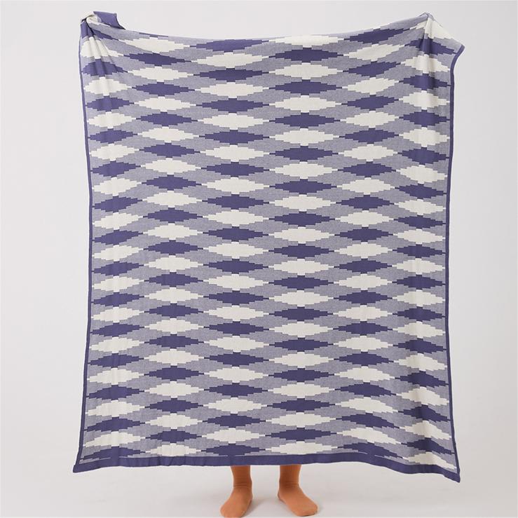 Knitted Diamond-Lattice Throw Pillowcover Set