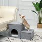 Dog Steps for High Beds with Storage Box (Gray)