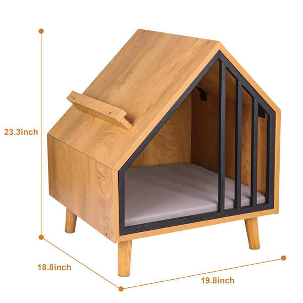 Wooden Cat House Condo Bed