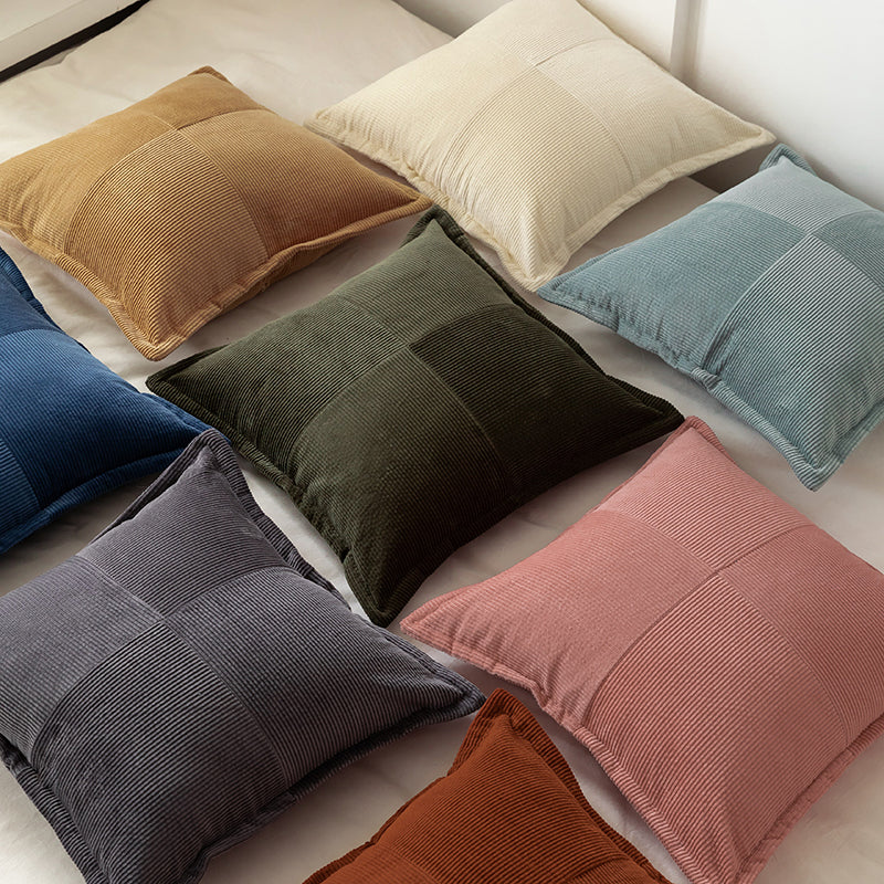 Corduroy Throw Pillow Covers-A