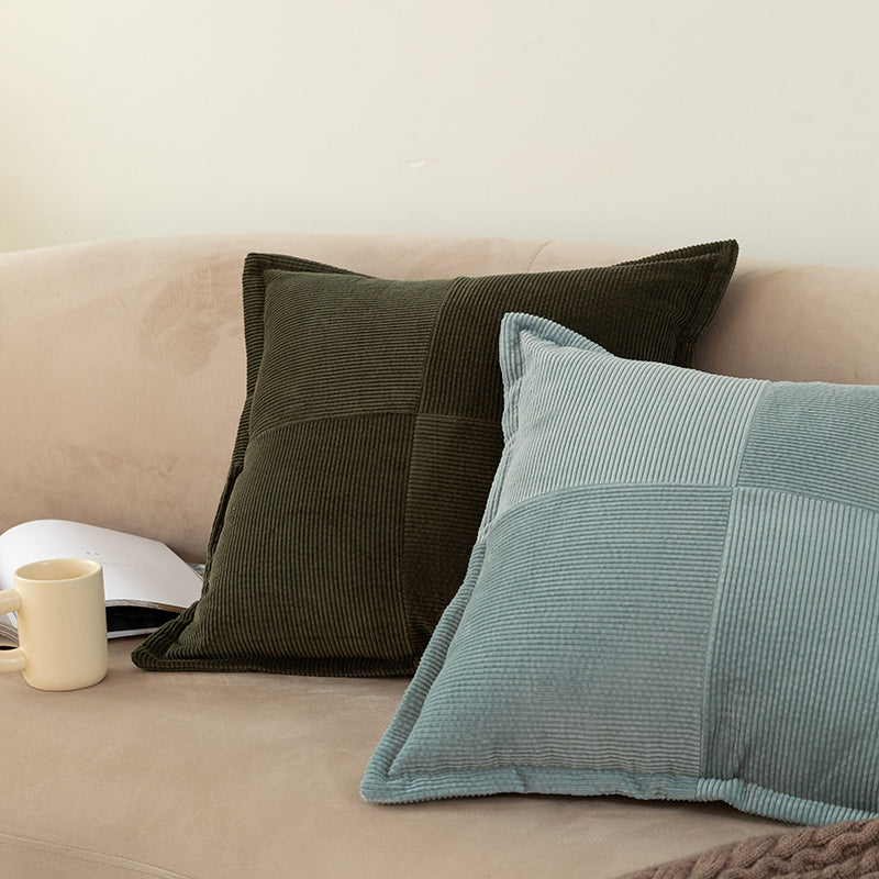 Corduroy Throw Pillow Covers-A