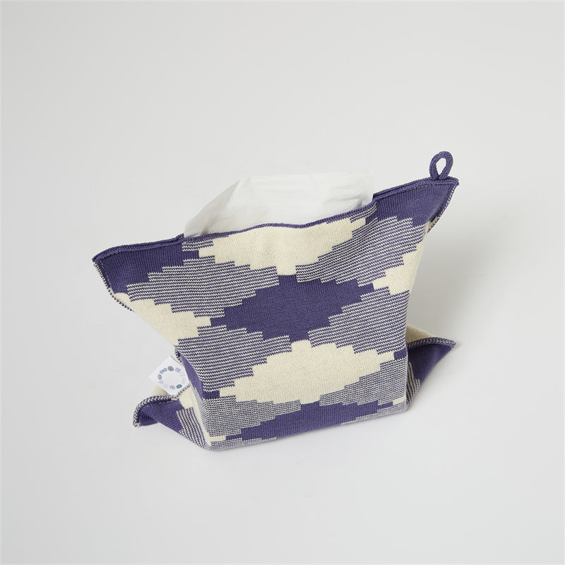 Knitted Diamond-Lattice Throw Pillowcover Set