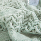 Openwork Woven Tassel Throw Blanket