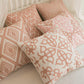 Rosy Brown Embroidered Throw Pillow Covers