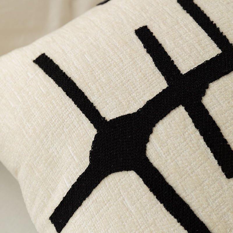 Chenille Modern Embroidered Pillow Covers